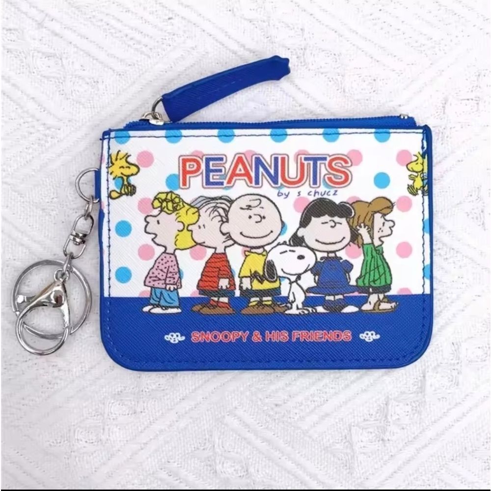 Peanuts Snoopy & Friends Cardholder ID Holder Wallet Keychain